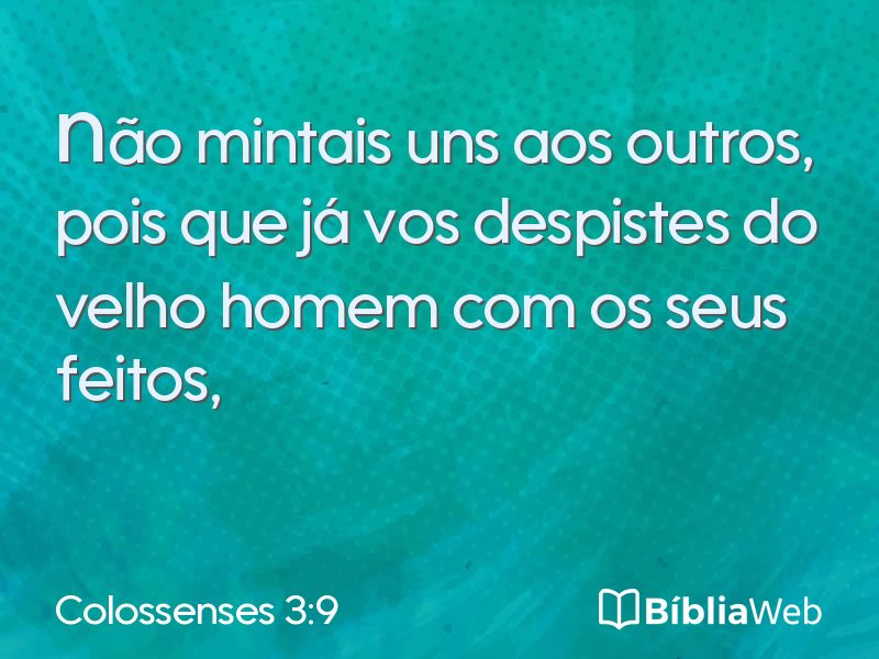 Colossenses 3:9 em imagem para compartilhar