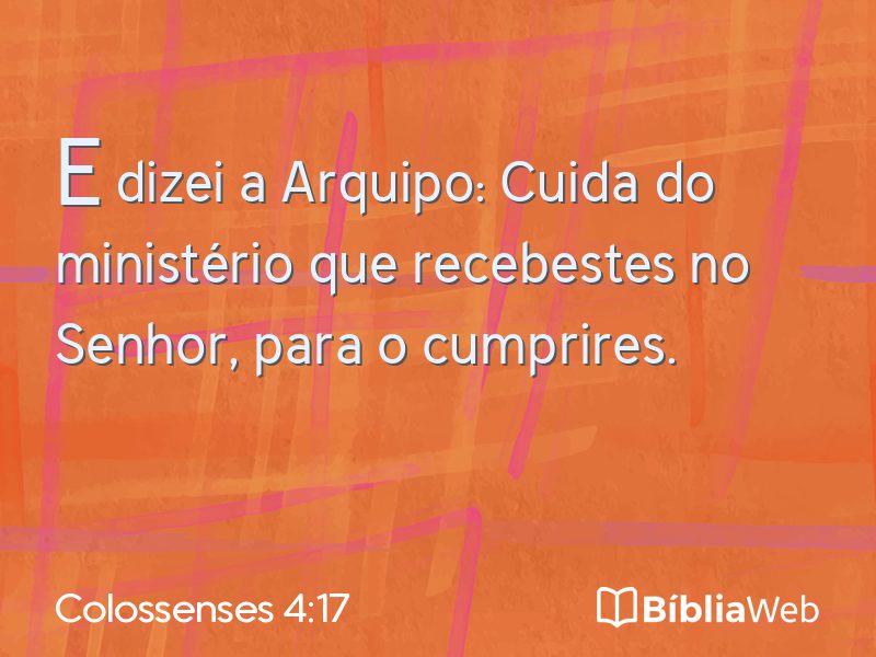 Colossenses 4:17 em imagem para compartilhar