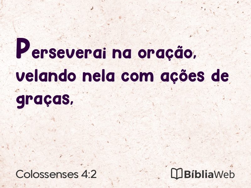 Colossenses 4:2 em imagem para compartilhar