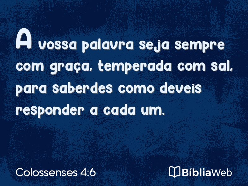 Colossenses 4:6 em imagem para compartilhar
