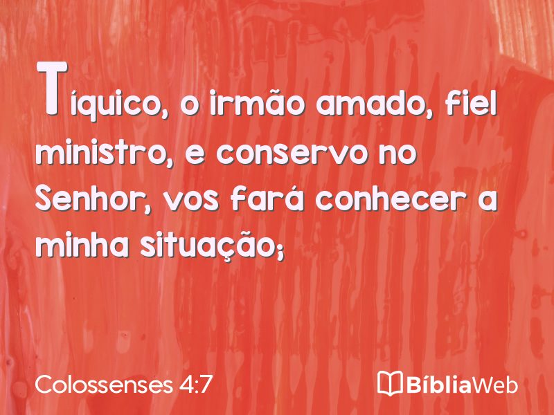 Colossenses 4:7 em imagem para compartilhar