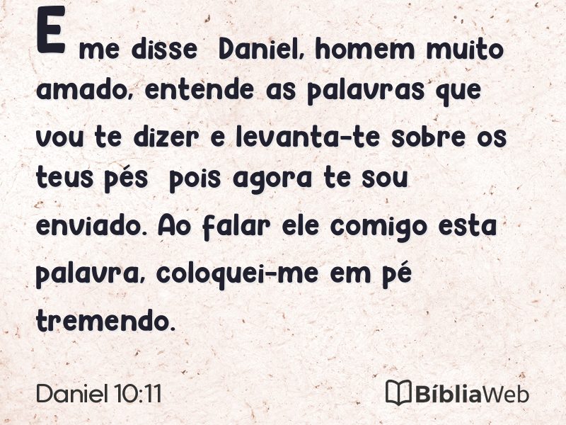 Daniel 10:11 em imagem para compartilhar