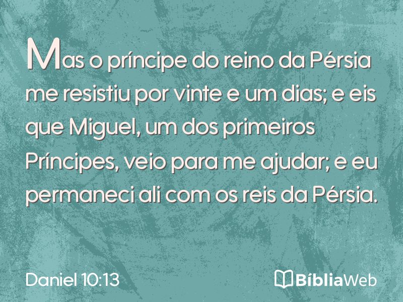 Daniel 10:13 em imagem para compartilhar