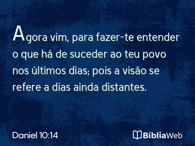 Daniel 10:14 em imagem para compartilhar