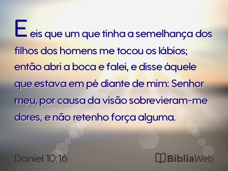 Daniel 10:16 em imagem para compartilhar