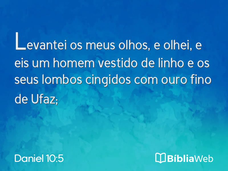 Daniel 10:5 em imagem para compartilhar