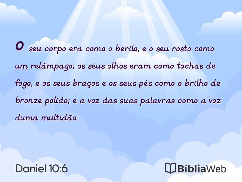 Daniel 10:6 em imagem para compartilhar
