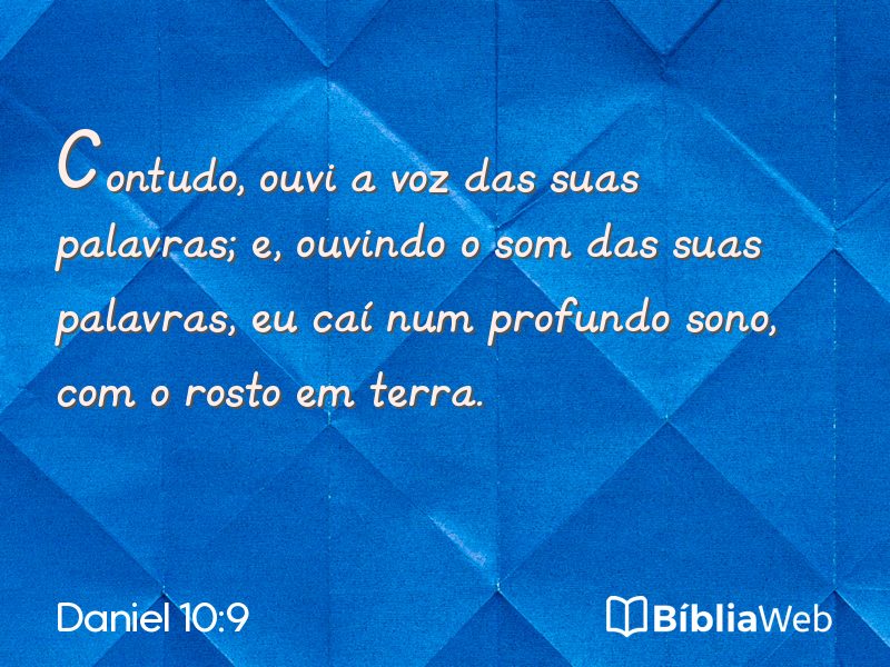 Daniel 10:9 em imagem para compartilhar