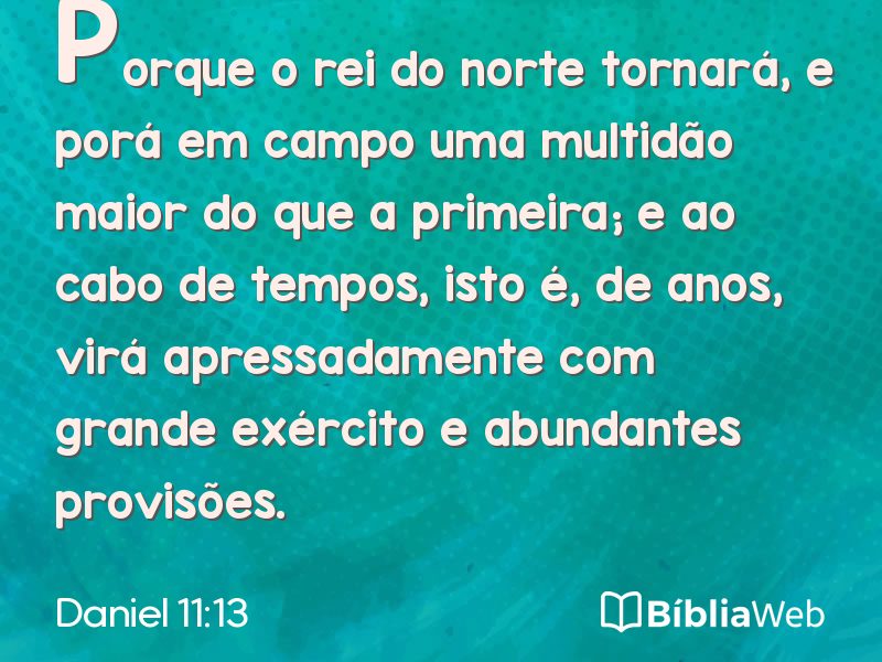 Daniel 11:13 em imagem para compartilhar