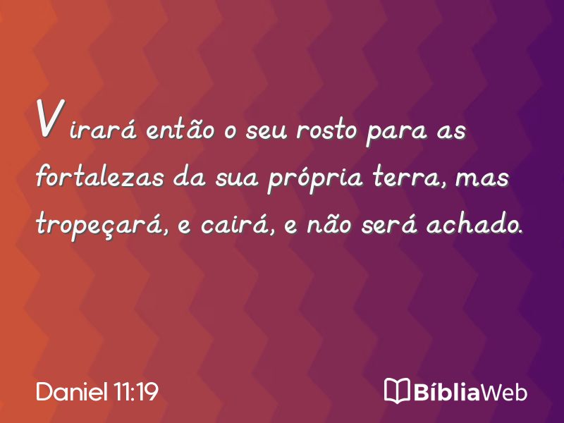 Daniel 11:19 em imagem para compartilhar