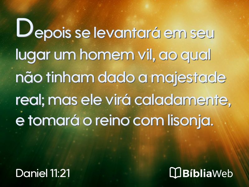 Daniel 11:21 em imagem para compartilhar