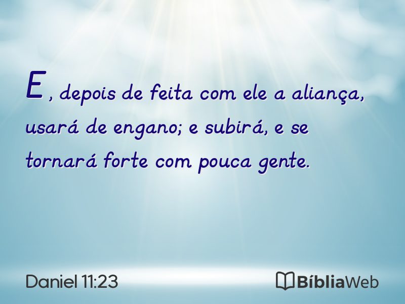 Daniel 11:23 em imagem para compartilhar