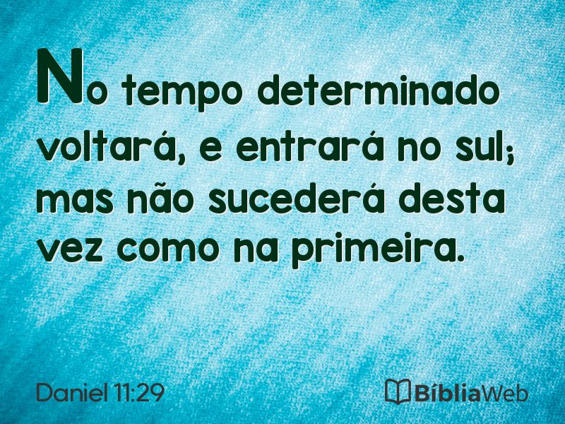 Daniel 11:29 em imagem para compartilhar