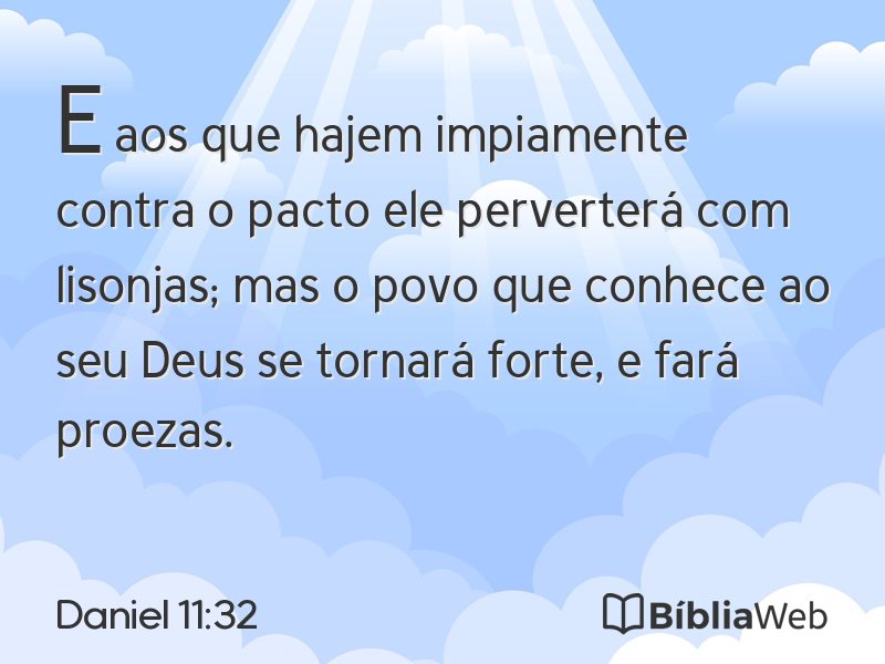 Daniel 11:32 em imagem para compartilhar