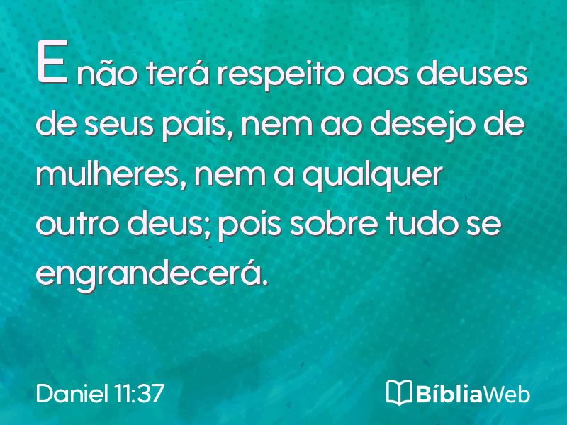 Daniel 11:37 em imagem para compartilhar