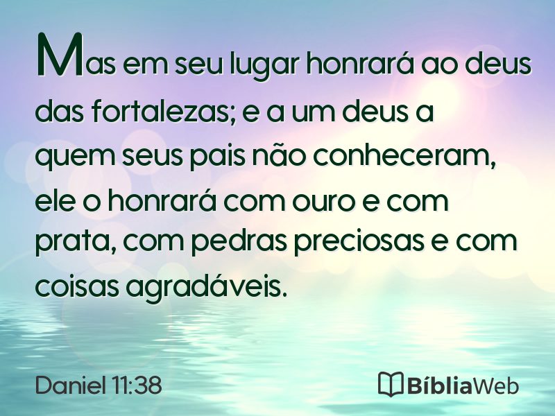 Daniel 11:38 em imagem para compartilhar