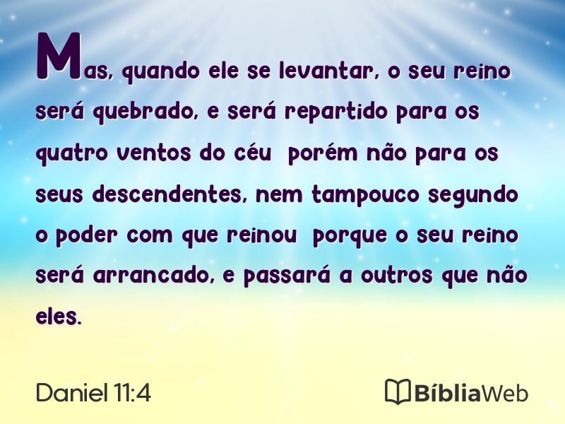 Daniel 11:4 em imagem para compartilhar