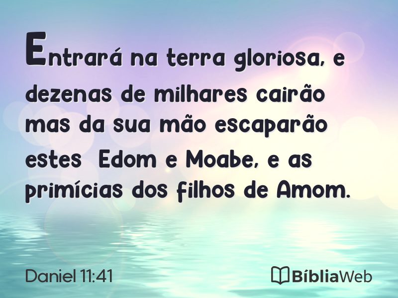 Daniel 11:41 em imagem para compartilhar