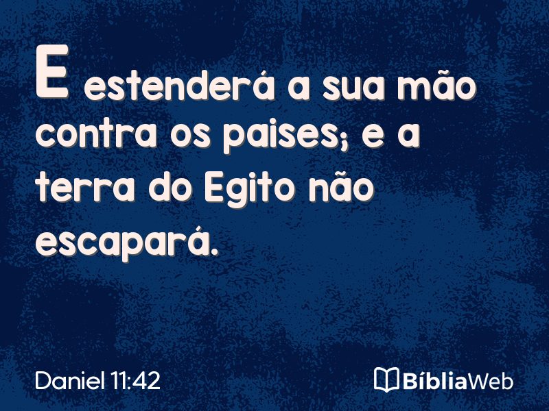 Daniel 11:42 em imagem para compartilhar