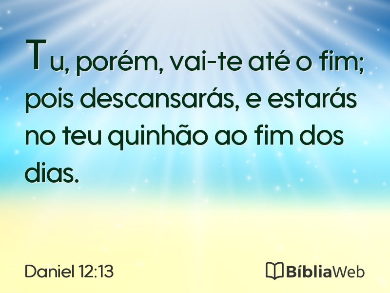 Daniel 12:13 em imagem para compartilhar