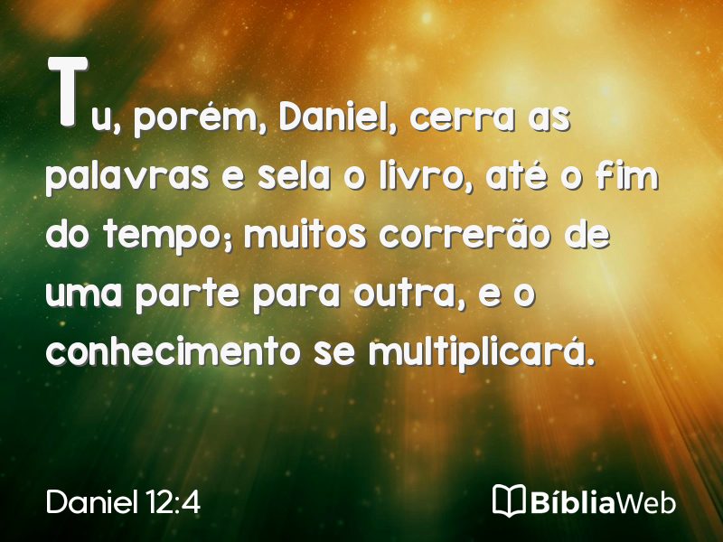 Daniel 12:4 em imagem para compartilhar