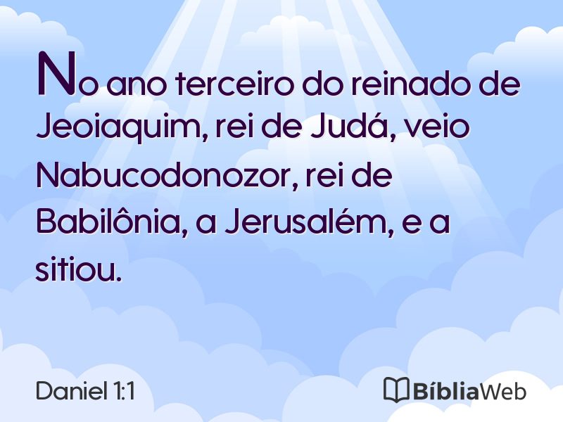 Daniel 1:1 em imagem para compartilhar