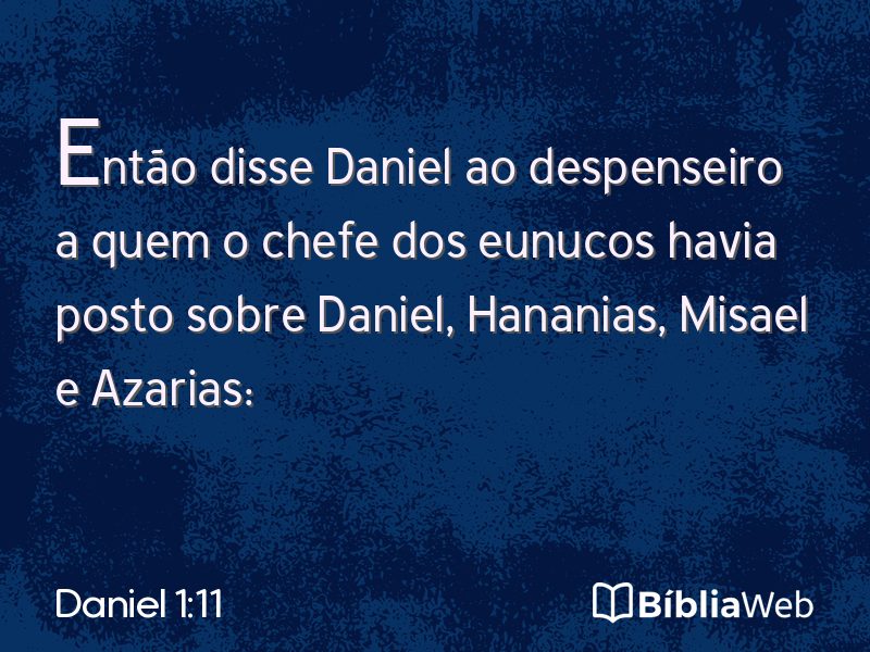 Daniel 1:11 em imagem para compartilhar