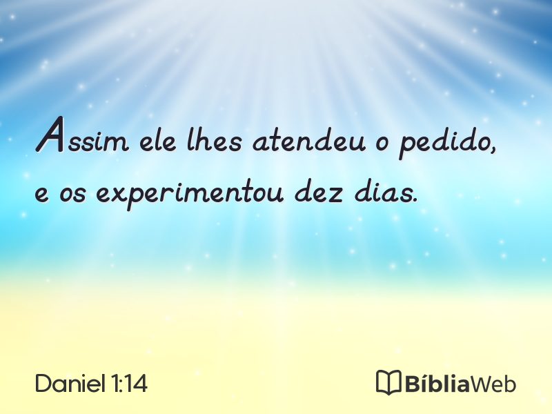 Daniel 1:14 em imagem para compartilhar