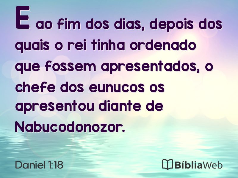 Daniel 1:18 em imagem para compartilhar