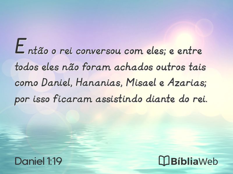 Daniel 1:19 em imagem para compartilhar