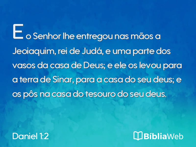 Daniel 1:2 em imagem para compartilhar