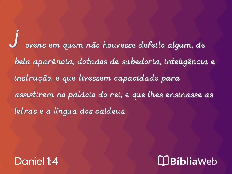 Daniel 1:4 em imagem para compartilhar