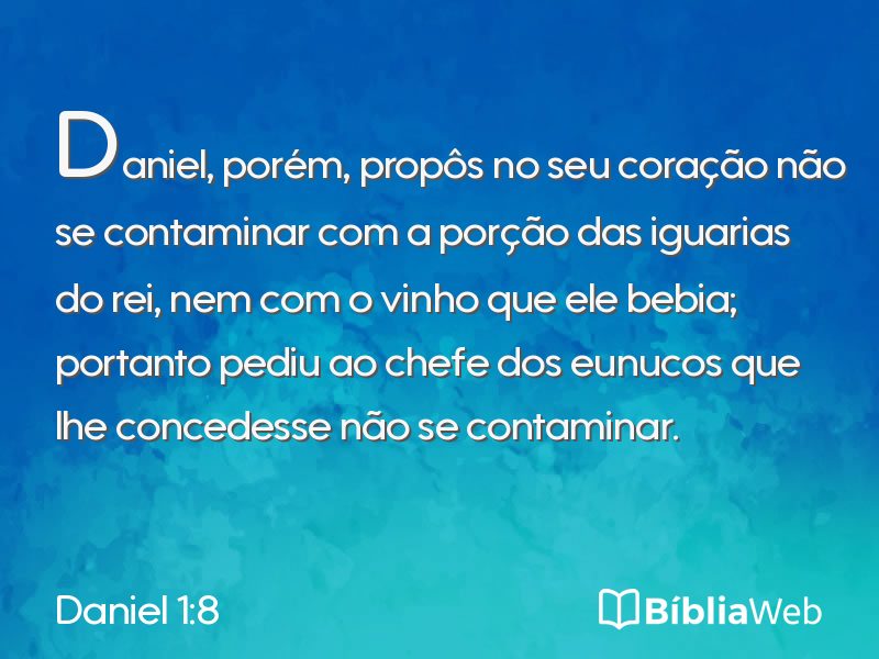 Daniel 1:8 em imagem para compartilhar