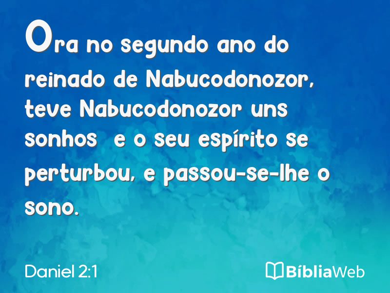 Daniel 2:1 em imagem para compartilhar