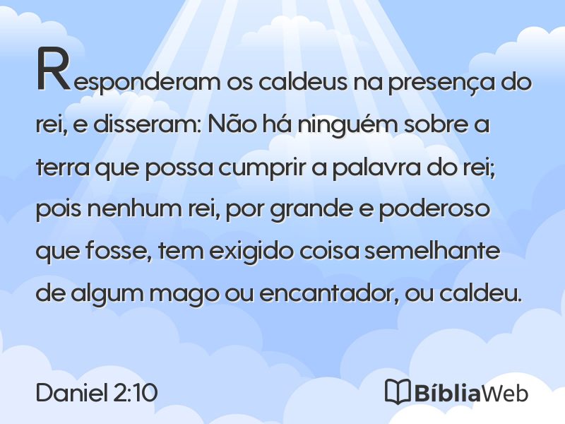 Daniel 2:10 em imagem para compartilhar
