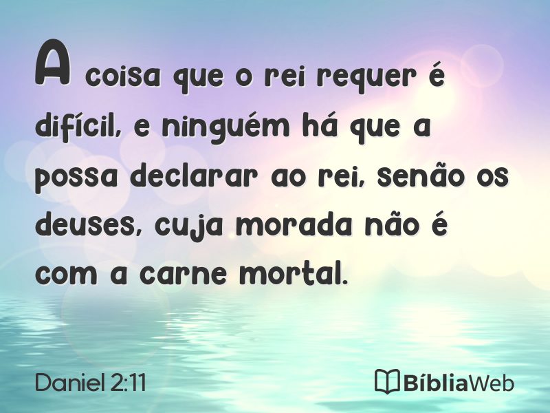 Daniel 2:11 em imagem para compartilhar