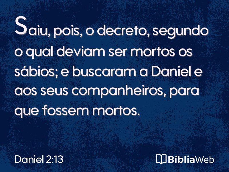 Daniel 2:13 em imagem para compartilhar