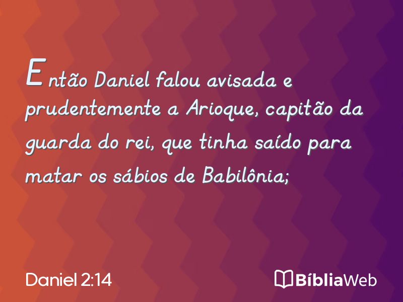 Daniel 2:14 em imagem para compartilhar