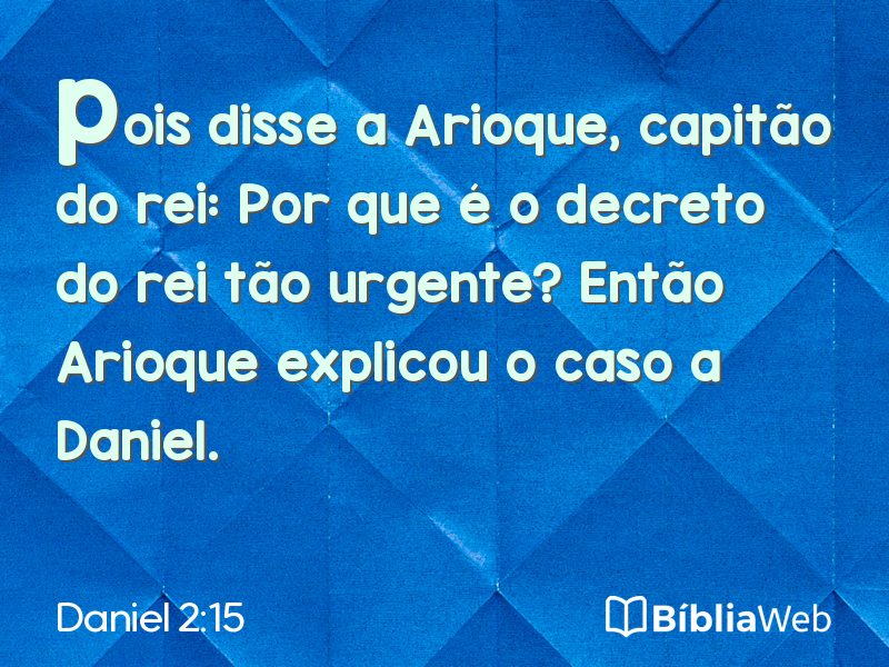 Daniel 2:15 em imagem para compartilhar