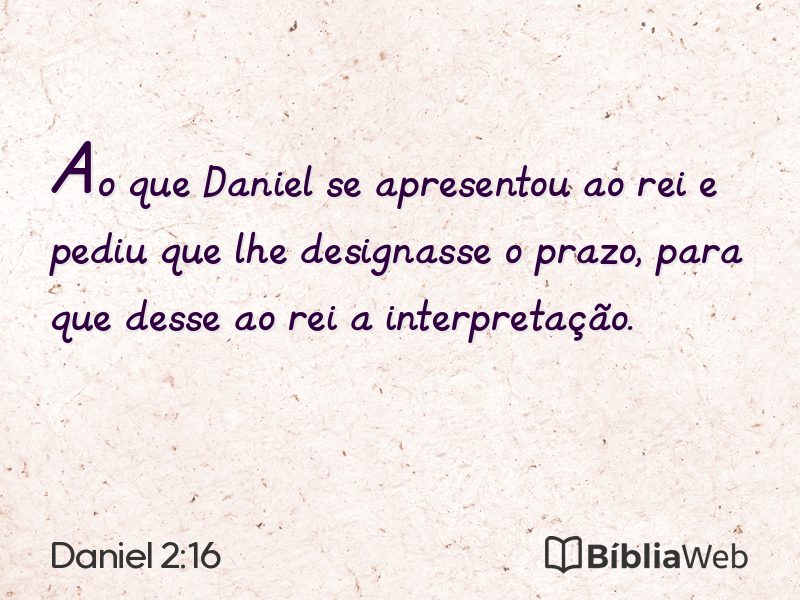 Daniel 2:16 em imagem para compartilhar