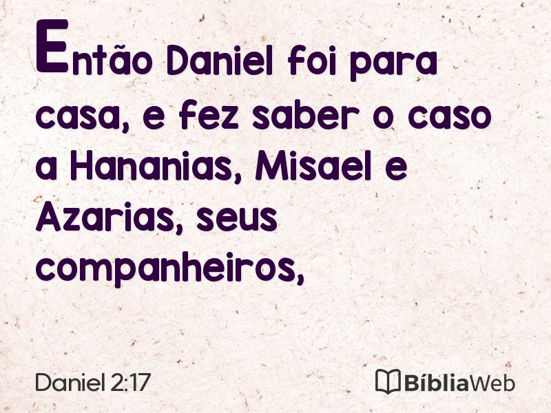 Daniel 2:17 em imagem para compartilhar