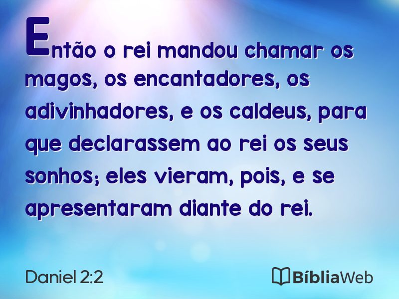 Daniel 2:2 em imagem para compartilhar