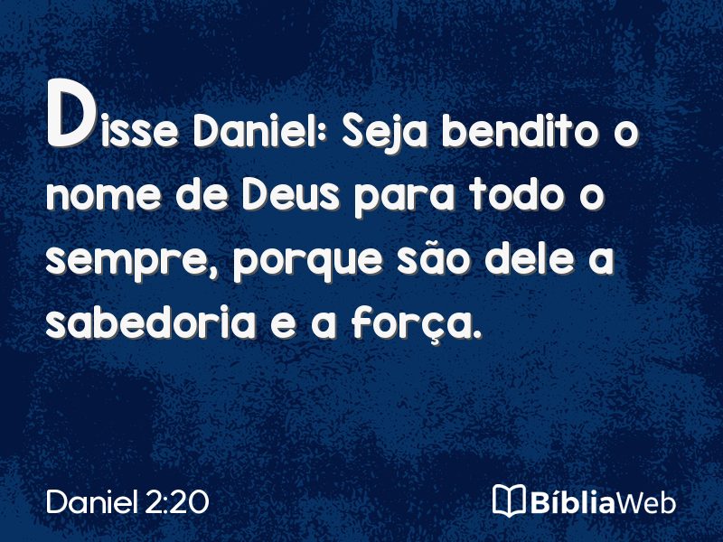 Daniel 2:20 em imagem para compartilhar