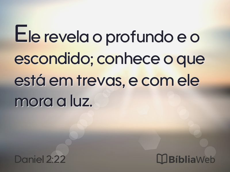 Daniel 2:22 em imagem para compartilhar