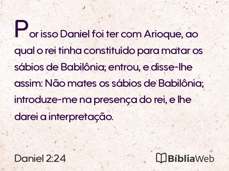 Daniel 2:24 em imagem para compartilhar