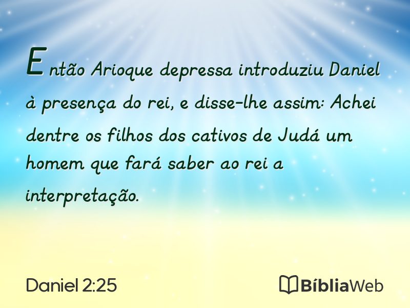 Daniel 2:25 em imagem para compartilhar