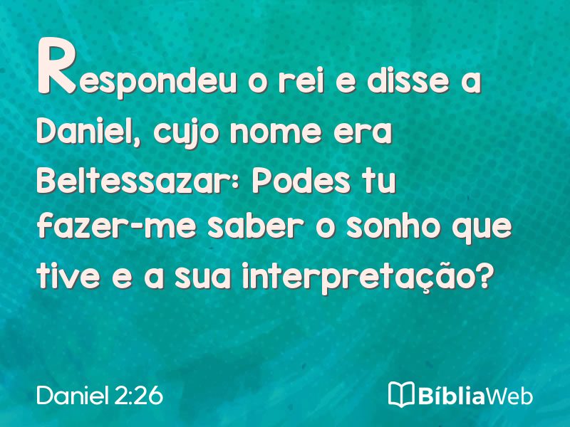 Daniel 2:26 em imagem para compartilhar