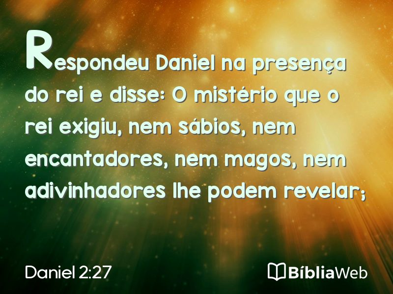 Daniel 2:27 em imagem para compartilhar