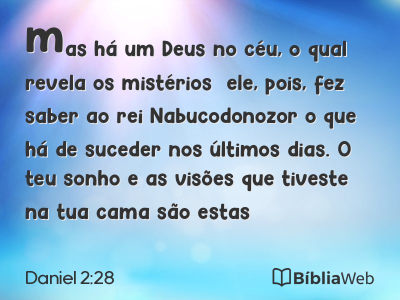 Daniel 2:28 em imagem para compartilhar