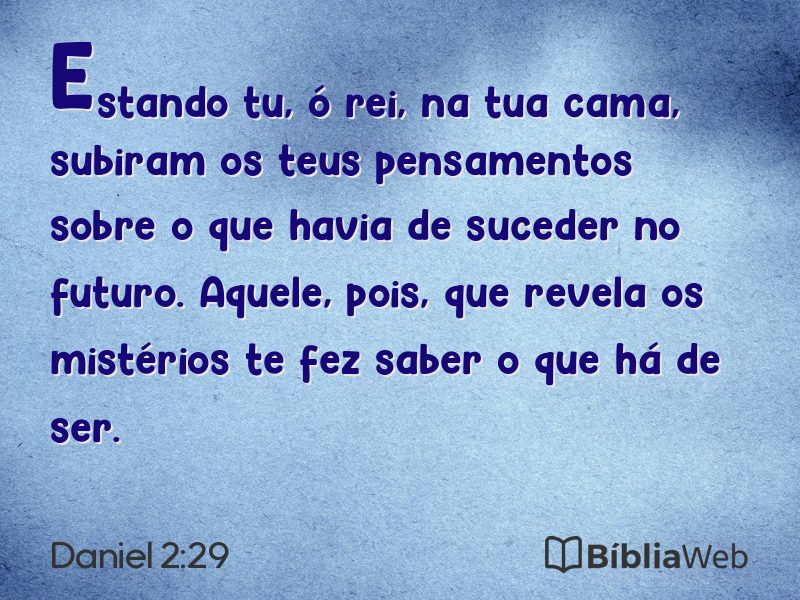 Daniel 2:29 em imagem para compartilhar